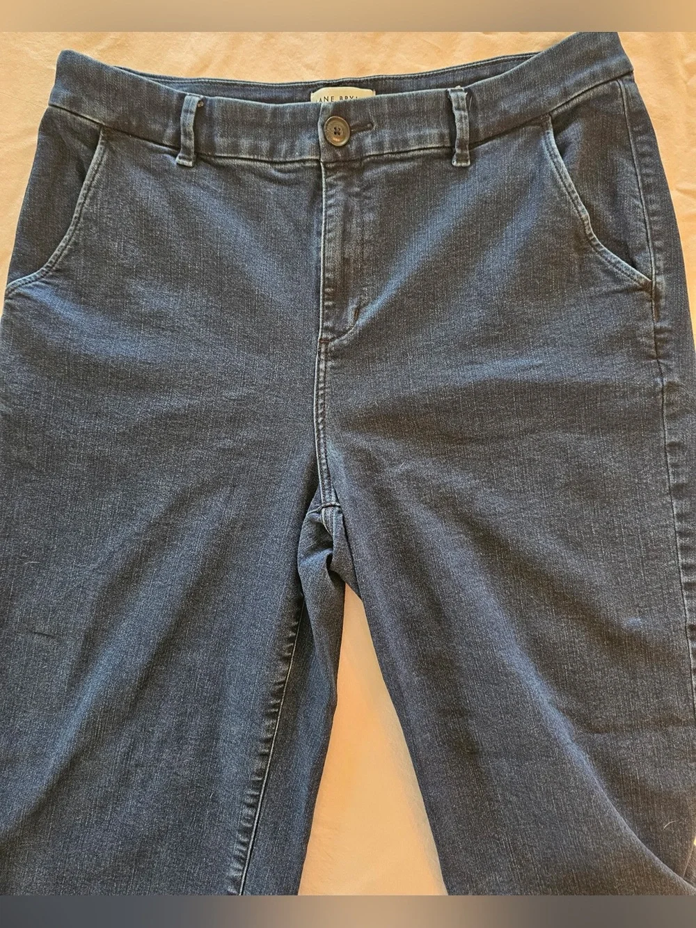 Womens Navy Jeans - Flared with pockets. Lane Bryant Size 18.